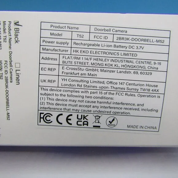 Doorbell Camera | Human Detection | 2.4GHz | Night Vision | Two Way Talk - Picture 3 of 5